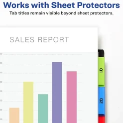 Avery Big Tab Insertable Plastic Divider, 5 Tabs, Multicolor, 1 Set (11902)