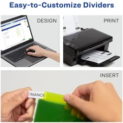 Avery Big Tab Insertable Plastic Divider, 8 Tabs, Multicolor, 1 Set (11901)