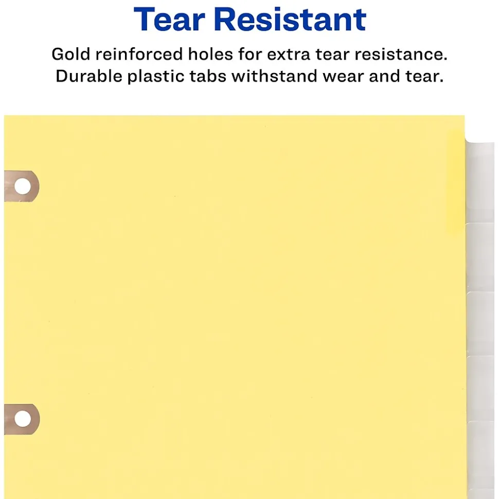 Avery Big Tab Insertable Paper Dividers, 8 Tabs, Clear, Copper Reinforced (23285)