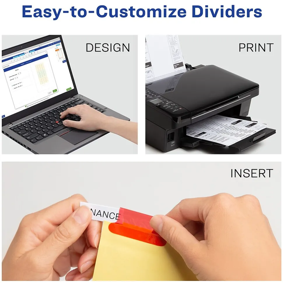 Avery Big Tab Insertable Paper Divider, 8 Tabs, Multicolor, 1 Set (11111)