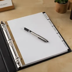 Avery Big Tab Insertable Paper Dividers, Clear 5 Tab, White (11122)