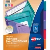 Avery Big Tab Insertable Plastic Dividers with 2 Pockets, 5 Tabs, Two-Tone Multicolor (11982)