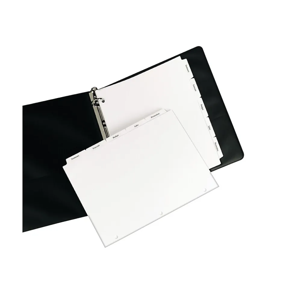 Avery Copier Tab Dividers, Double Reverse Collated, 5-Tab, White, 30 Sets/Box (20406)