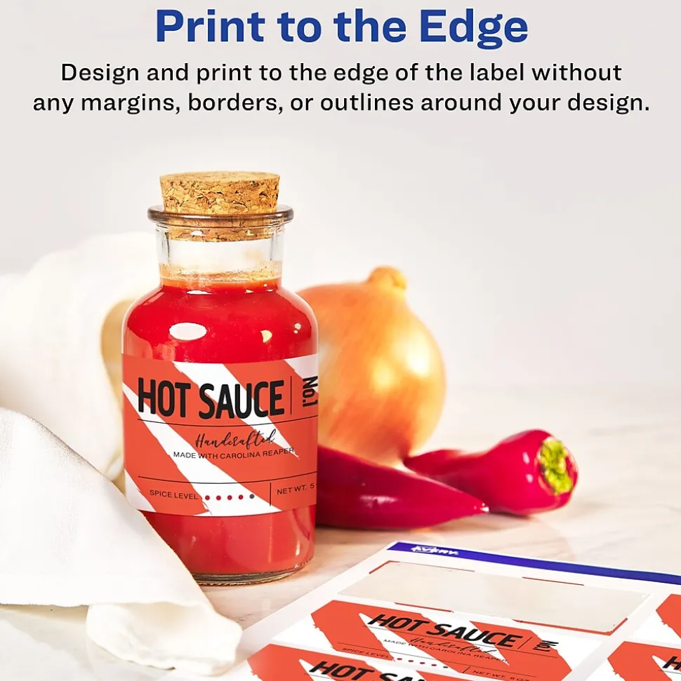 Avery Durable Waterproof Laser/Inkjet Rectangle Labels, 2" x 3", White, 40 Labels/Pack (36559)