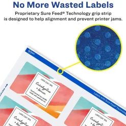 Avery Durable Waterproof Laser/Inkjet Rectangle Labels, 2
