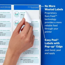 Avery Easy Peel Inkjet Return Address Labels, 2/3" x 1-3/4", White, 1,500 Labels/Pack (18695)