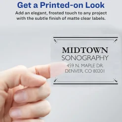 Avery Easy Peel Laser Shipping Labels, 2" x 4", Clear, 500 Labels/Box (5663)