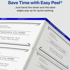Avery Easy Peel Laser Shipping Labels, 2