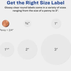 Avery Easy Peel Laser/Inkjet Round Labels, 3/4