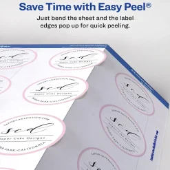 Avery Easy Peel Laser/Inkjet Round Labels, 3/4