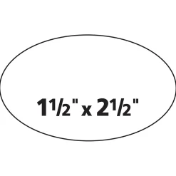 Avery Easy Peel Laser/Inkjet Oval Print to the Edge Labels, 1-1/2