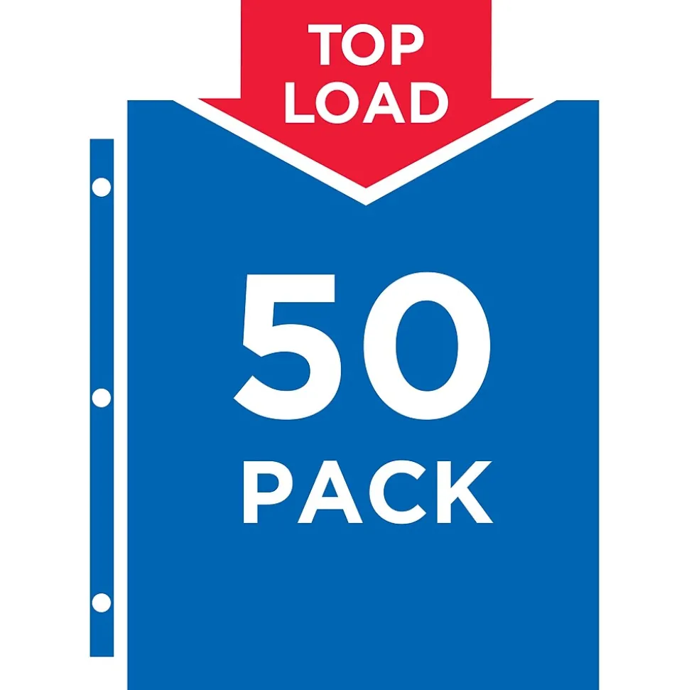 Avery Economy Weight Sheet Protectors, 8-1/2" x 11", Clear, 50/Box (74090)