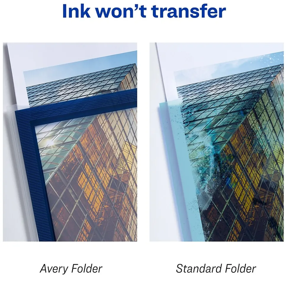 Avery Flexi-View 6-Pocket Presentation Folder, Navy Blue (47696)