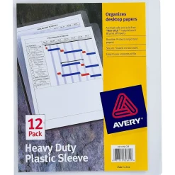 Avery Heavyweight Sheet Protectors, 8.5" x 11", Clear, 12/Pack (72611)