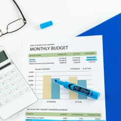 Avery Hi-Liter Desk Style Highlighters, Chisel Tip, Blue, Dozen (24016)