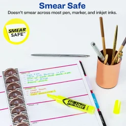 Avery Hi-Liter Desk Style Highlighters, Chisel Tip, Yellow, Dozen (24000)