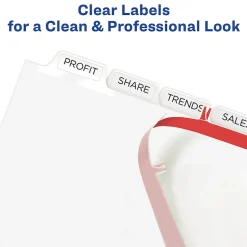 Avery Index Maker Extra-Wide Paper Dividers with Print & Apply Label Sheets, 8 Tabs, White (AVE11439)