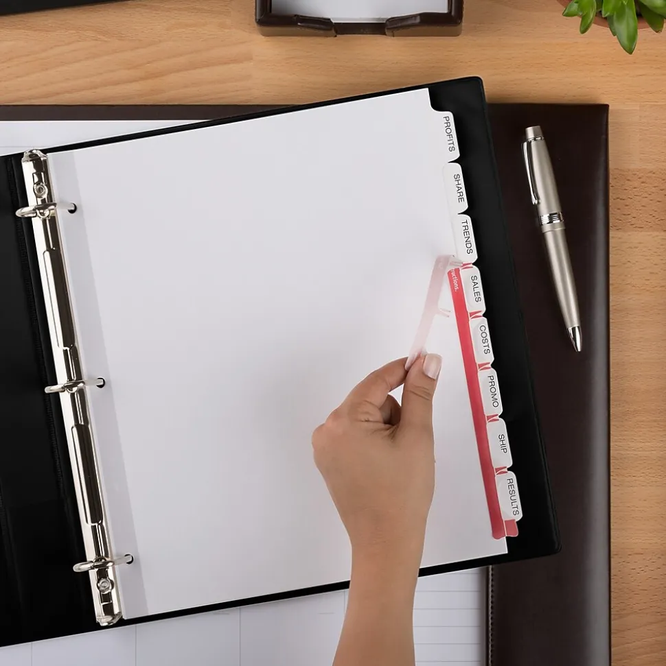 Avery Index Maker Extra-Wide Paper Dividers with Print & Apply Label Sheets, 8 Tabs, White (AVE11439)