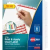 Avery Index Maker Extra-Wide Paper Dividers with Print & Apply Label Sheets, 8 Tabs, White, 5 Sets/Pack (AVE11441)