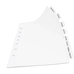 Avery Index Maker Mini Paper Dividers with Print & Apply Label Sheets, 8 Tabs, White (11427)