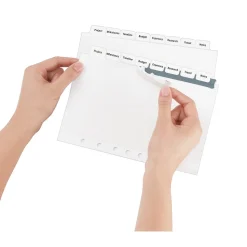 Avery Index Maker Mini Paper Dividers with Print & Apply Label Sheets, 8 Tabs, White (11427)