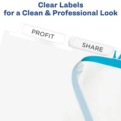 Avery Index Maker Paper Dividers with Print & Apply Label Sheets, 5 Tabs, White, 50 Sets/Pack (11556)