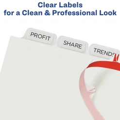 Avery Index Maker Paper Dividers with Print & Apply Label Sheets, 8 Tabs, White (11417)