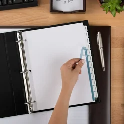 Avery Index Maker Paper Dividers with Print & Apply Label Sheets, 12 Tabs, White, 5 Sets/Pack (11429)