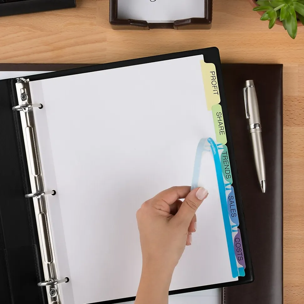 Avery Index Maker Paper Dividers with Print & Apply Label Sheets, 5 Tabs, Pastel, 5 Sets/Pack (11990)