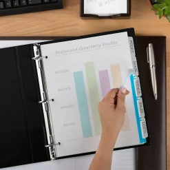 Avery Index Maker Plastic Dividers with Print & Apply Label Sheets, 5 Tabs, Frosted White (11449)