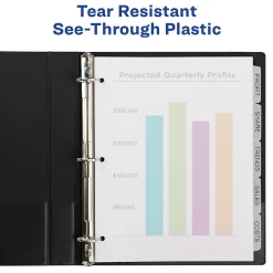 Avery Index Maker Plastic Dividers with Print & Apply Label Sheets, 5 Tabs, Multicolor, 5 Sets/Pack (12449)