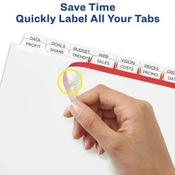Avery Index Maker Print & Apply Dividers, 16-Tab, White, Set (13150)