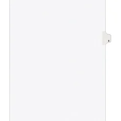 Avery Individual Numeric Paper Dividers, #8, White, 25 Sets/Pack (11918)