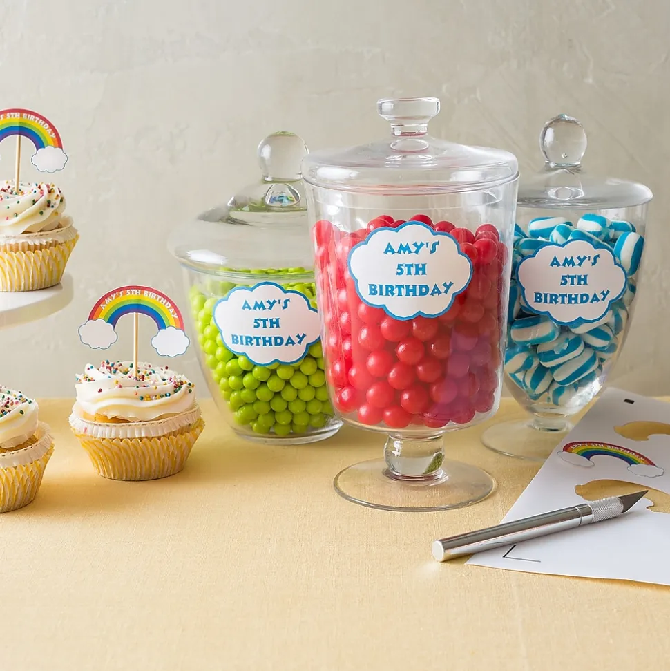 Avery Inkjet Multipurpose Sticker Paper, 8.5" x 11", White, 15 Stickers/Pack (3383)