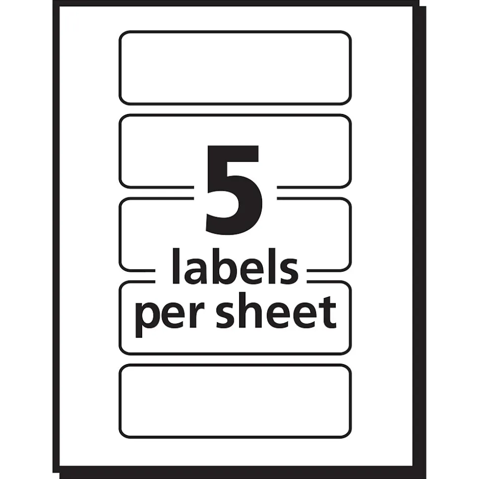 Avery Laser Color Coding Labels on 4" x 6" Sheets, 1" x 3", Assorted Colors, 200 Labels/Pack (5481)