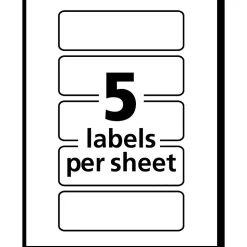 Avery Laser Color Coding Labels, 1" x 3", Neon Orange, 5/Sheet, 40 Sheets/Pack (5477)