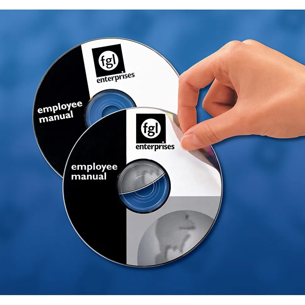 Avery Laser Media Labels, White Matte, 50 Disc and 100 Spine Labels/Pack (5931)