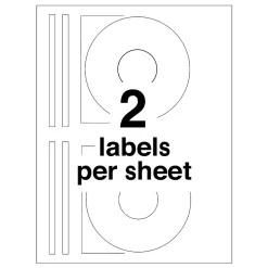 Avery Laser Media Labels, White Matte, 50 Disc and 100 Spine Labels/Pack (5931)