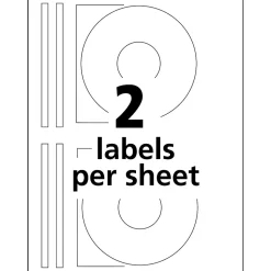Avery Laser Media Labels, White Matte, 100 Disc and 200 Spine Labels/Pack (5698)