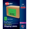 Avery Laser Shipping Labels, 8-1/2" x 11", Neon Green, 100 Labels/Box (5940)