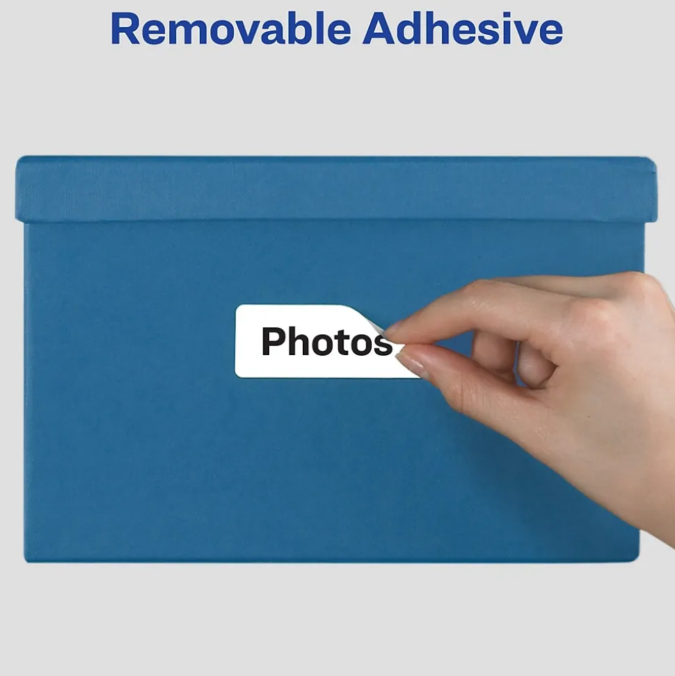 Avery Laser/Inkjet Multipurpose Labels, 1" x 3", White, 250 Labels/Pack (5436)