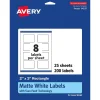 Avery Laser/Inkjet Rectangle Labels, 2" x 3", Matte White, 200 Labels/Pack (94327)