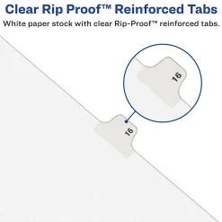 Avery Legal Pre-Printed Paper Dividers, Bottom Tab EXHIBIT C, White, Avery Style, Letter Size, 25/Pack (11942)