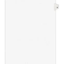 Avery Legal Pre-Printed Paper Divider, Side Tab B, White, Avery Style, Letter Size, 25/Pack (01402)