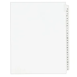 Avery Legal Pre-Printed Paper Divider Collated Set, A-Z Tabs, White, Avery Style, Letter Size (01400)