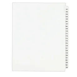 Avery Legal Pre-Printed Paper Divider Collated Set, 101-125 Tabs, White, Avery Style, Letter Size (01334)