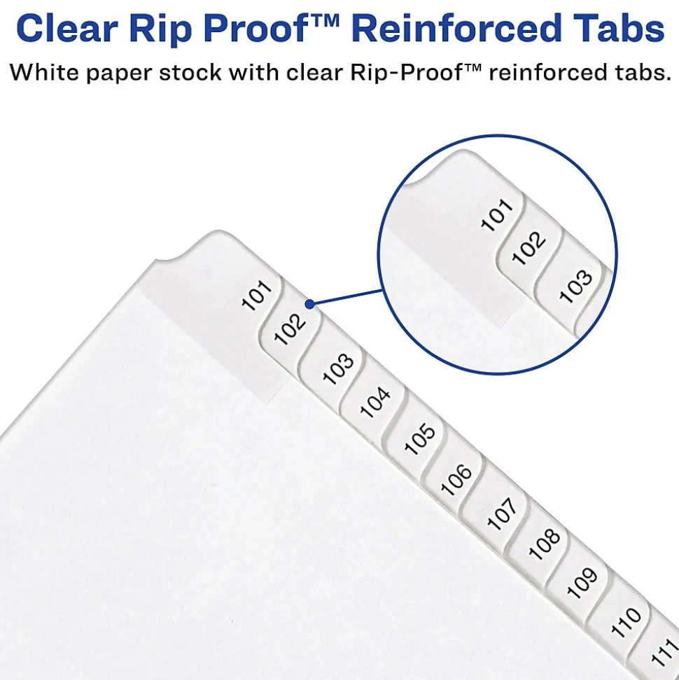 Avery Legal Pre-Printed Paper Divider Collated Set, 26-50 Tabs, White, Allstate Style, Letter Size (01702)