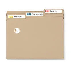 Avery Mini-Sheets Laser/Inkjet File Folder Labels, 2/3