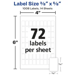 Avery Multipurpose Labels, 3/8