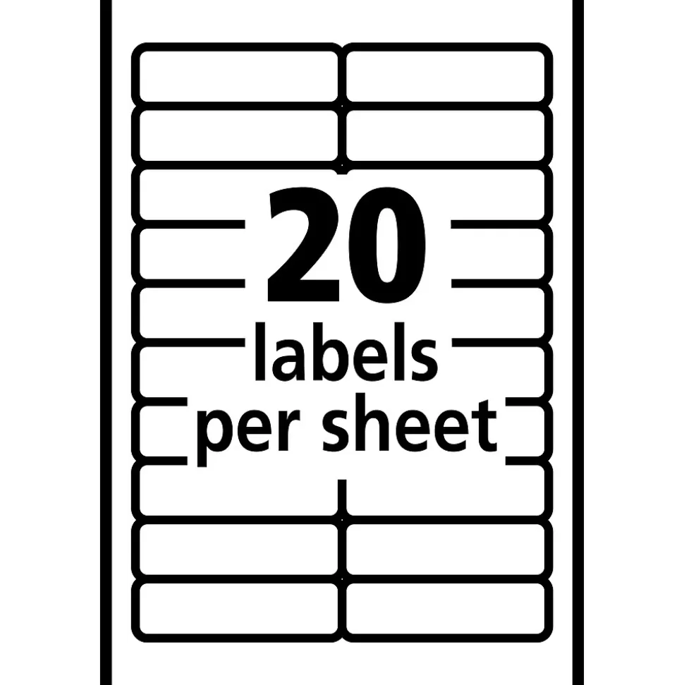 Avery Multi-Use Laser/Inkjet Identification & Color Coding Label, 1 3/4" x 1 3/4", White, 840 Labels/Pack (5422)